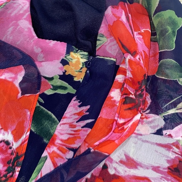 Shelby & Palmer navy floral maxi dress size 10 - Picture 8 of 11